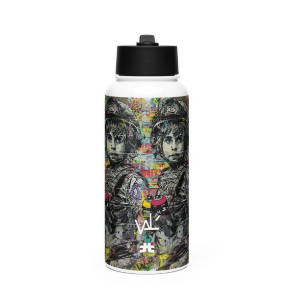 Stainless steel water bottle with a straw lid: Soldat de la Couleur l - Image 4