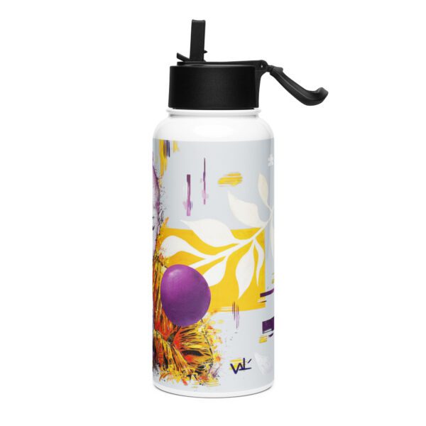 Stainless steel water bottle with a straw lid: Zen