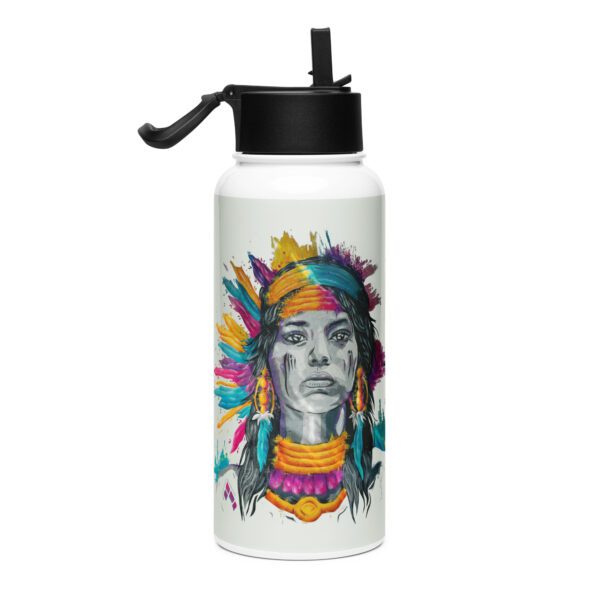 Stainless steel water bottle with a straw lid: Itzia - Image 2