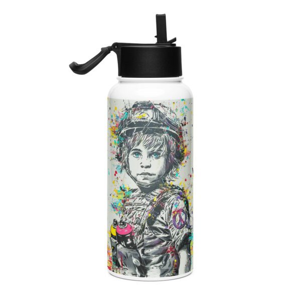 Stainless steel water bottle with a straw lid: Soldat de la Couleur l - Image 2