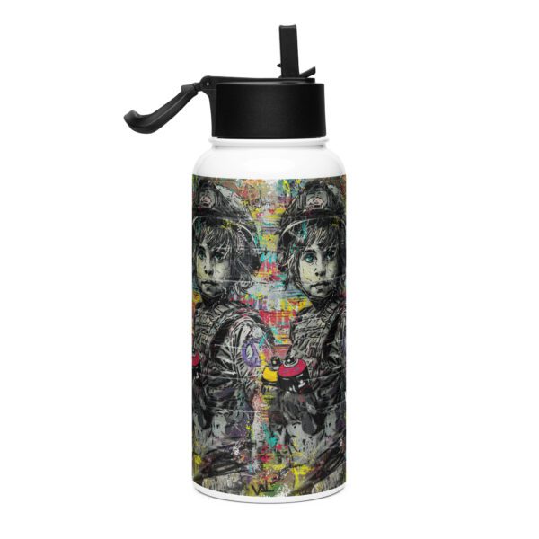 Stainless steel water bottle with a straw lid: Soldat de la Couleur l - Image 2