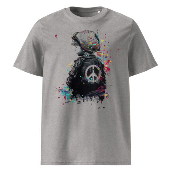 Unisex organic cotton t-shirt: Soldat de la Paix - Image 2