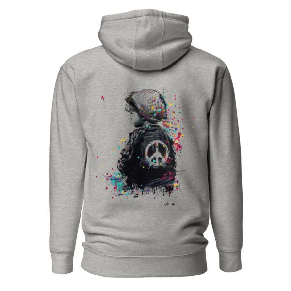 Unisex Hoodie: Soldat de la Paix - Image 3
