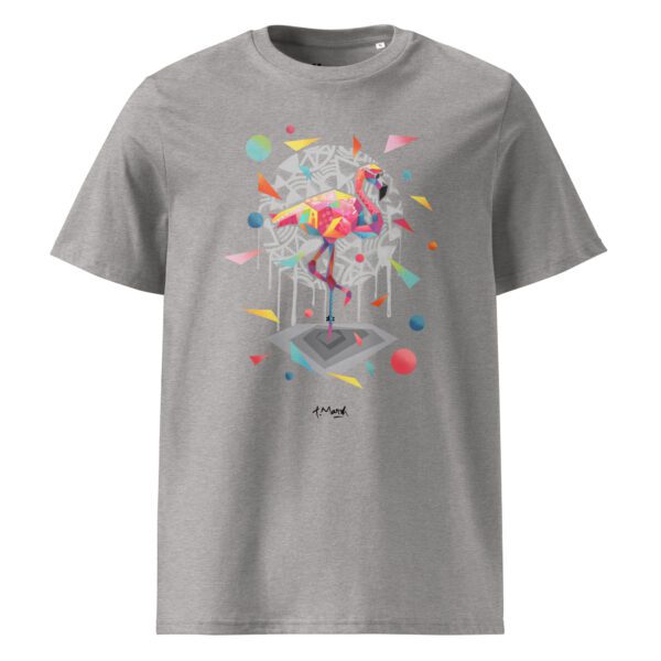 Unisex organic cotton t-shirt: Pink flamingo