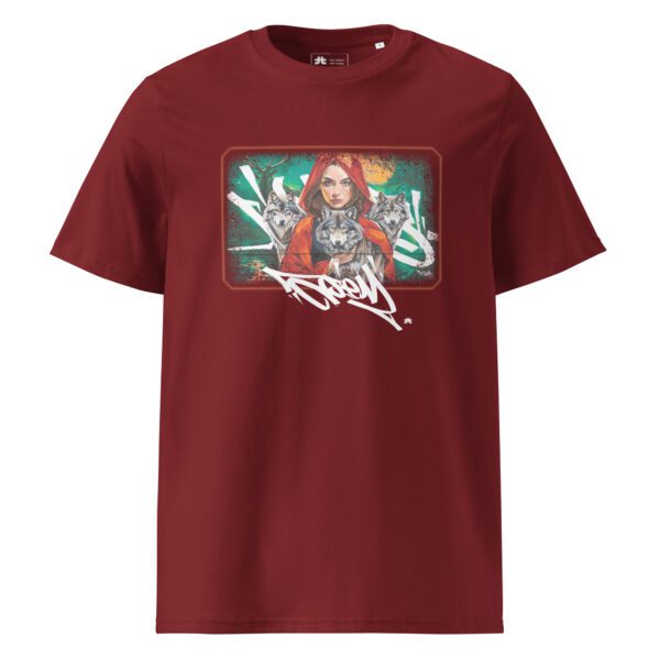 Unisex organic ribbed neck t-shirt: Wolves family - Image 3