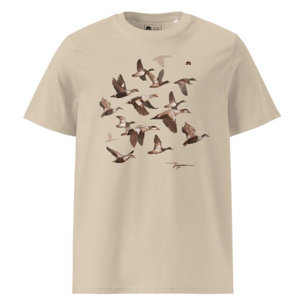 Unisex organic ribbed neck t-shirt: Adaptarse al entorno - Image 3