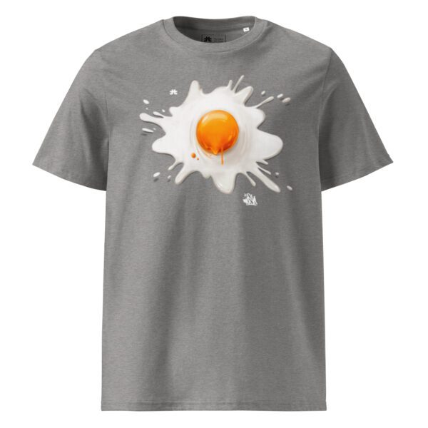 Unisex organic ribbed neck t-shirt: Le eggsplosion (clear)