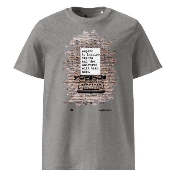 Unisex organic ribbed neck t-shirt: Aspire to Inspire