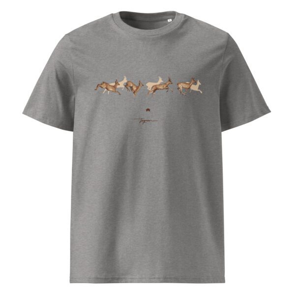 Unisex organic ribbed neck t-shirt: Corzos de la Dehesa