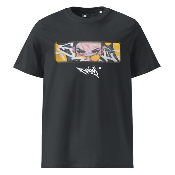 Unisex organic ribbed neck t-shirt: Wolves at home - Image 2