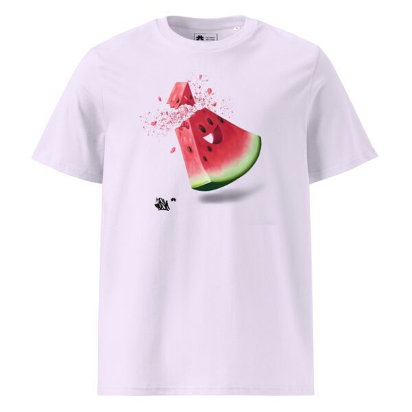 Unisex organic ribbed neck t-shirt: Watermelon