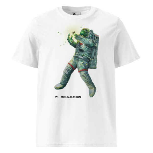 Unisex organic ribbed neck t-shirt: Astronaut - Image 2