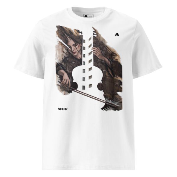 Unisex organic ribbed neck t-shirt: Fene - Image 2