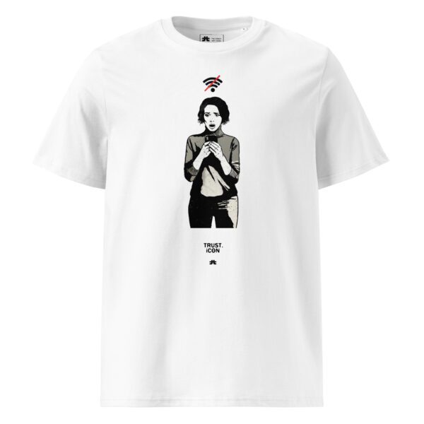 Unisex organic ribbed neck t-shirt : Lost Connection - Image 2